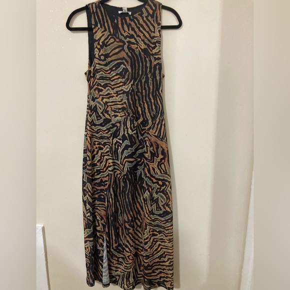 Sexy TOPSHOP Animal print Midi Tank Dress Women’s size 8 - Picture 5 of 7